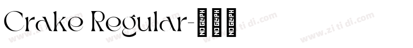 Crake Regular字体转换